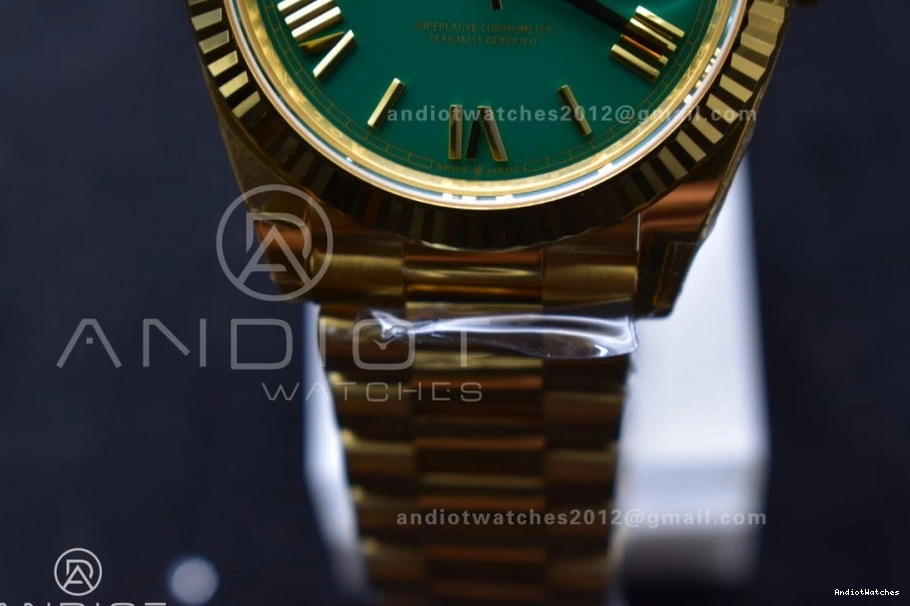 Dial Bracelet Edition 228238 Green on Roman Day Best THBF (Gain Weight) 1:1 40 YG VR3255 669 HighQuality Date President 1212